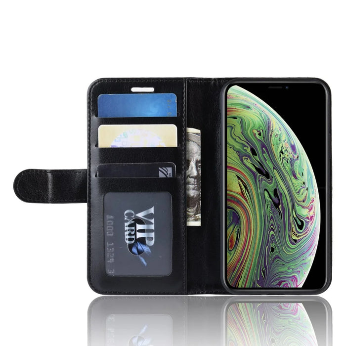 PU Leather Stand Wallet Flip Phone Cover for iPhone 11 Pro 5.8 inch (2019) - Black - 5