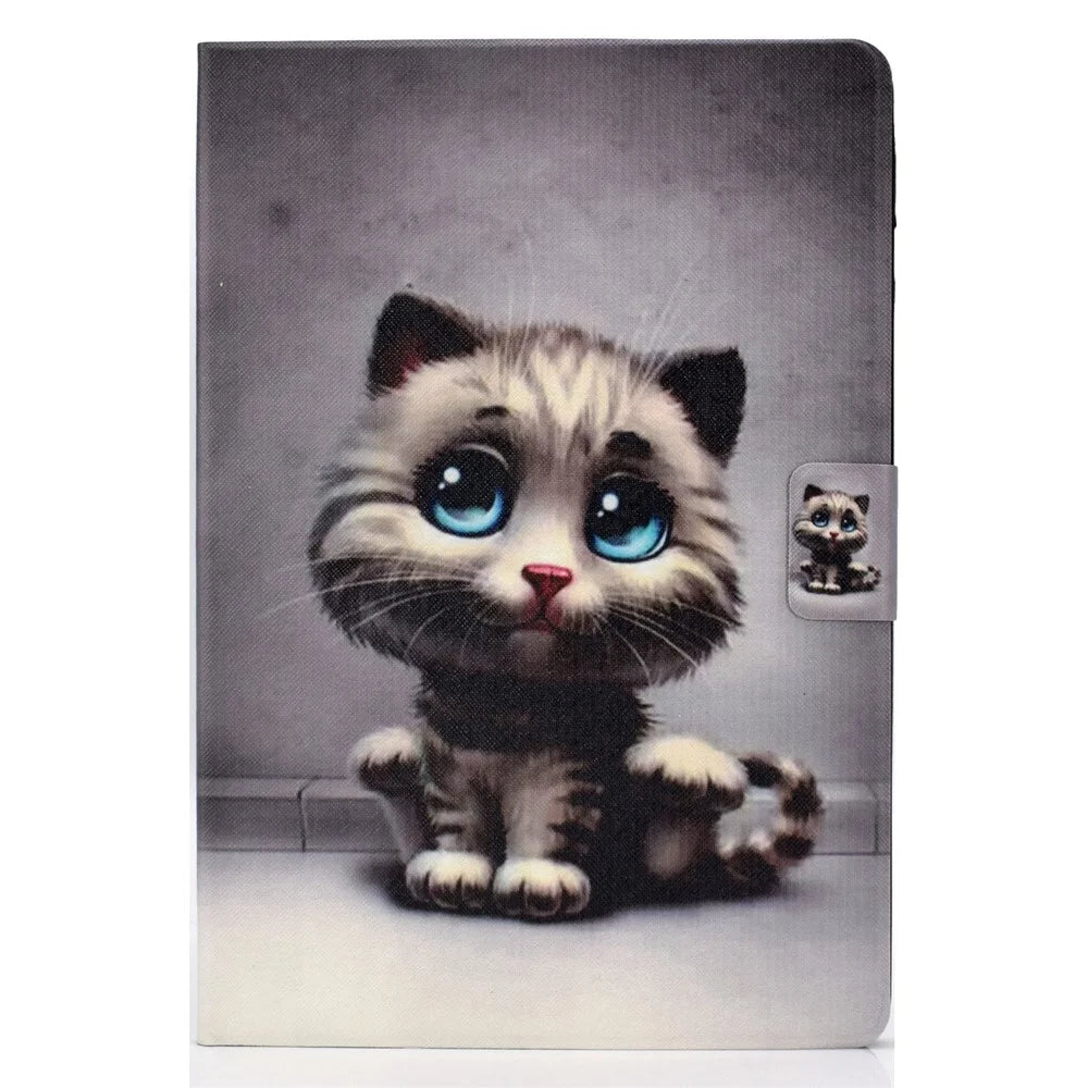 Pattern Printing PU Leather Card Slot Stand Tablet Shell for iPad Pro 10.5-inch (2017) / Air 10.5 inch (2019) - Cat with Blue Eyes - 2