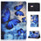 Shock-proof Pattern Printing Card Slot Stand PU Leather Tablet Cover for iPad Mini / Mini 2 / Mini 3 / Mini 4 / mini (2019) 7.9 inch - Blue Butterflies - 1