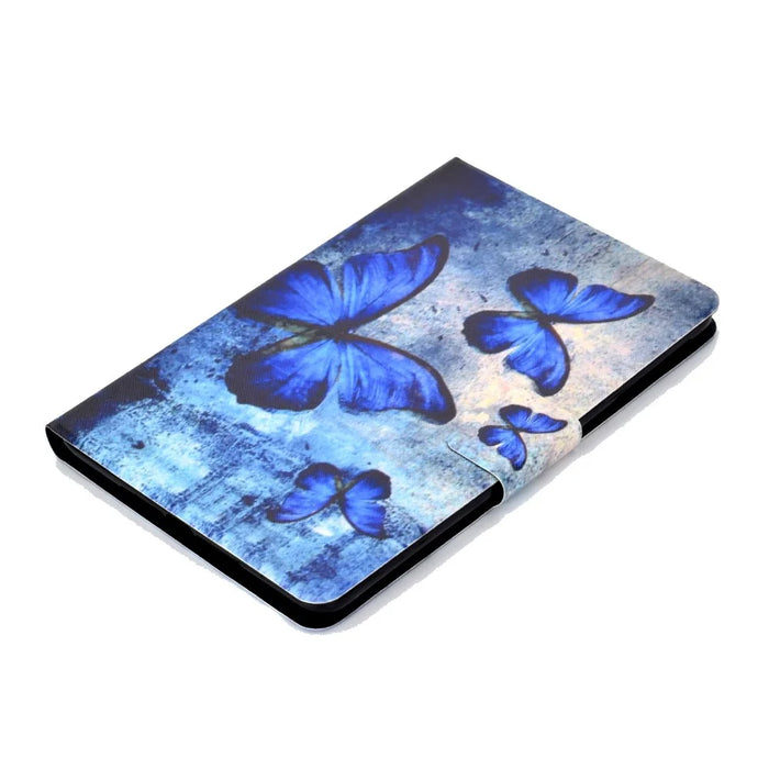 Shock-proof Pattern Printing Card Slot Stand PU Leather Tablet Cover for iPad Mini / Mini 2 / Mini 3 / Mini 4 / mini (2019) 7.9 inch - Blue Butterflies - 4