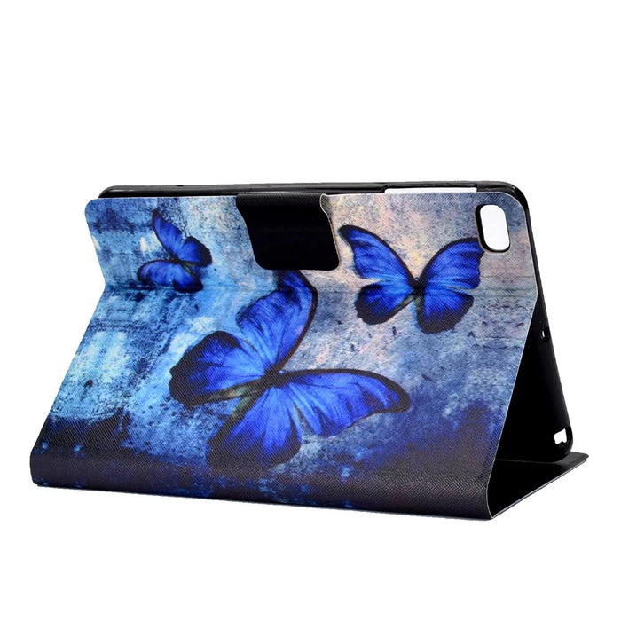 Shock-proof Pattern Printing Card Slot Stand PU Leather Tablet Cover for iPad Mini / Mini 2 / Mini 3 / Mini 4 / mini (2019) 7.9 inch - Blue Butterflies - 6