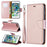 Litchi Skin Leather Wallet Case for iPhone 8 Plus / 7 Plus - Rose Gold - 1
