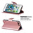 Litchi Skin Leather Wallet Case for iPhone 8 Plus / 7 Plus - Rose Gold - 5
