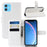 Litchi Skin Leather Wallet Stand Case for iPhone 11 6.1 inch (2019) with Soft TPU Inner Case - White - 1