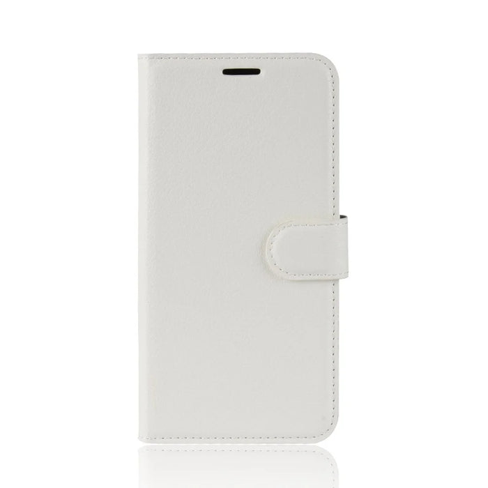 Litchi Skin Leather Wallet Stand Case for iPhone 11 6.1 inch (2019) with Soft TPU Inner Case - White - 2