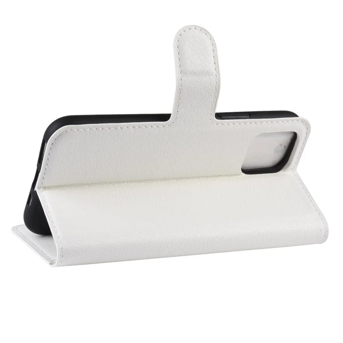 Litchi Skin Leather Wallet Stand Case for iPhone 11 6.1 inch (2019) with Soft TPU Inner Case - White - 5