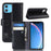 For iPhone 11 Phone Cases Genuine Split Leather Wallet Mobile Cover Stand - Black - 1