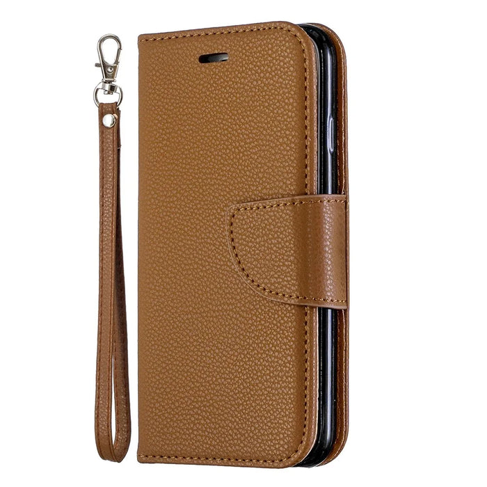Litchi Texture Leather Wallet Stand Case for iPhone 6/6S - Brown - 2
