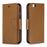 Litchi Texture Leather Wallet Stand Case for iPhone 6/6S - Brown - 4