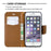 Litchi Texture Leather Wallet Stand Case for iPhone 6/6S - Brown - 6