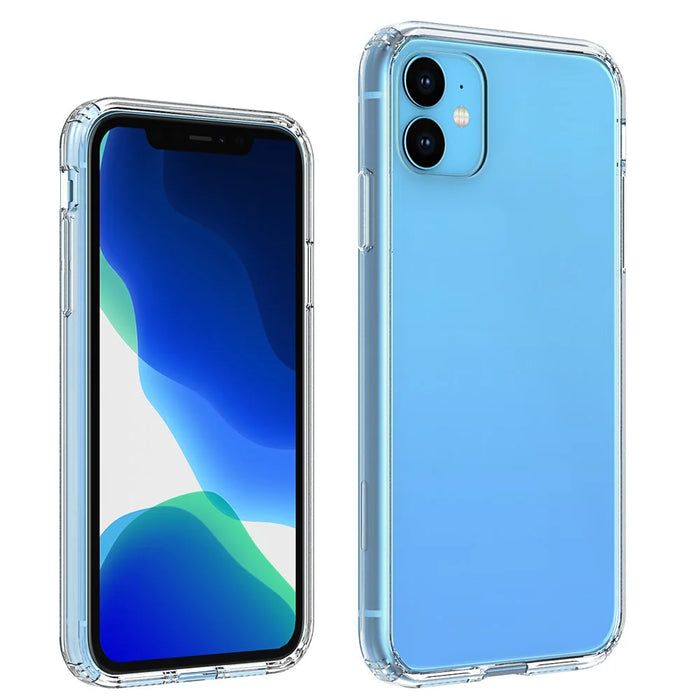 50Pcs/Pack Clear Acrylic + TPU Hybrid Back Case for iPhone 11 6.1 inch (2019) - Transparent - 2