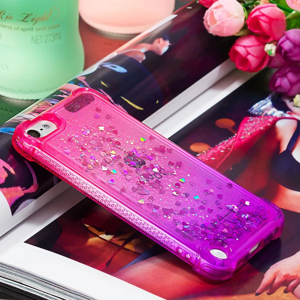 Gradient Glitter Powder Quicksand TPU Case for iPod Touch (2019) / Touch 6 / Touch 5 - Rose / Purple - 6