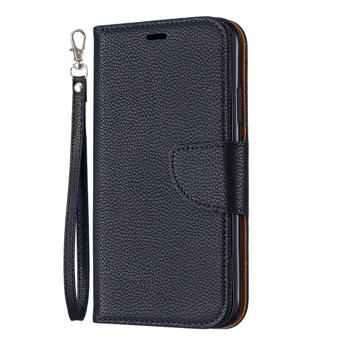 Litchi Texture Leather Wallet Stand Mobile Phone Case for iPhone 11 6.1 inch (2019) - Black - 2