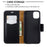 Litchi Texture Leather Wallet Stand Mobile Phone Case for iPhone 11 6.1 inch (2019) - Black - 6