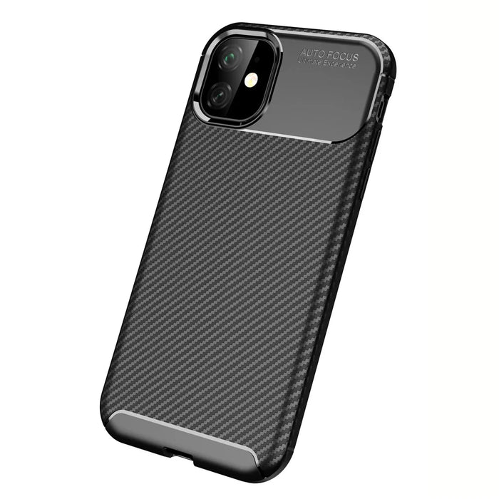 Carbon Fiber Texture Drop-proof TPU Phone Case for iPhone 11 6.1 inch (2019) - Black - 2