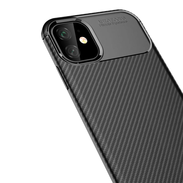 Carbon Fiber Texture Drop-proof TPU Phone Case for iPhone 11 6.1 inch (2019) - Black - 3
