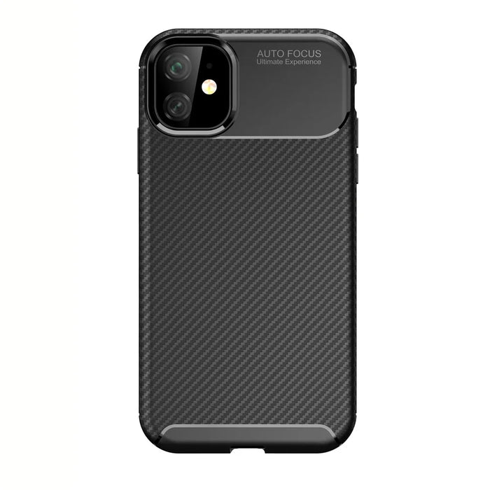 Carbon Fiber Texture Drop-proof TPU Phone Case for iPhone 11 6.1 inch (2019) - Black - 5