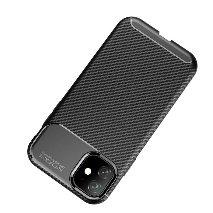 Carbon Fiber Texture Drop-proof TPU Phone Case for iPhone 11 6.1 inch (2019) - Black - 7