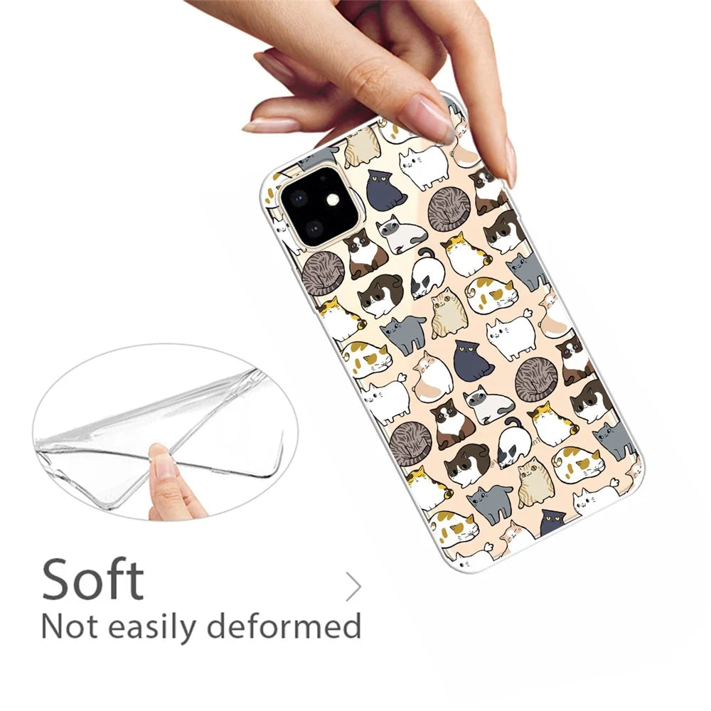Cute Pattern Printing Flexi TPU Phone Shell for iPhone 11 6.1 inch (2019) - Cats - 3