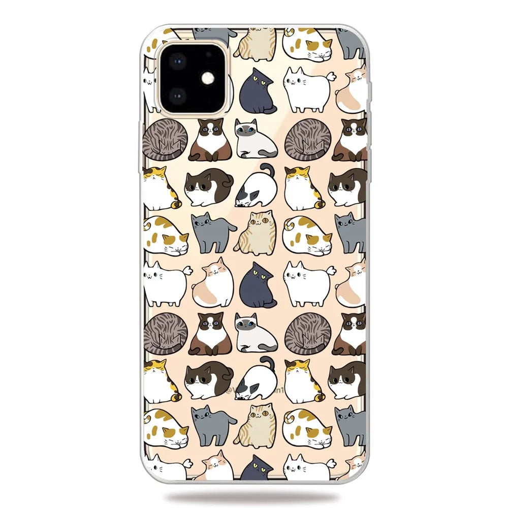Cute Pattern Printing Flexi TPU Phone Shell for iPhone 11 6.1 inch (2019) - Cats - 4