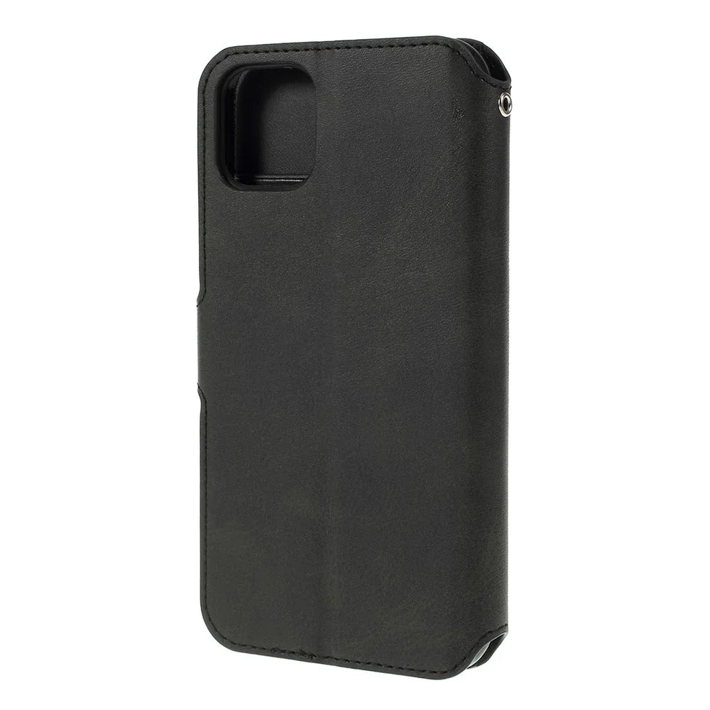 AZNS Leather Stand Case with Card Slots for iPhone 11 6.1 inch (2019) - Black - 2