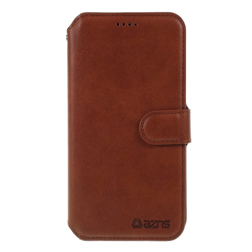 AZNS Leather Stand Phone Shell with Card Slots for iPhone 11 Pro 5.8 inch (2019) - Brown - 1