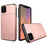 Plastic + TPU Hybrid Card Holder Case for iPhone 11 Pro 5.8 inch (2019) - Rose Gold - 1