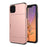 Plastic + TPU Hybrid Card Holder Case for iPhone 11 Pro 5.8 inch (2019) - Rose Gold - 3