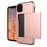 Plastic + TPU Hybrid Card Holder Case for iPhone 11 Pro 5.8 inch (2019) - Rose Gold - 4