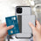 For iPhone 11 6.1 inch (2019) Plastic  + TPU Hybrid Case with Card Slot Phone Shell - Silver - 2