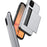For iPhone 11 6.1 inch (2019) Plastic  + TPU Hybrid Case with Card Slot Phone Shell - Silver - 4