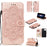 Imprinted Sun Mandala Flower Pattern Leather Wallet Shell for iPhone 11 Pro Max 6.5 inch (2019) - Rose Gold - 1