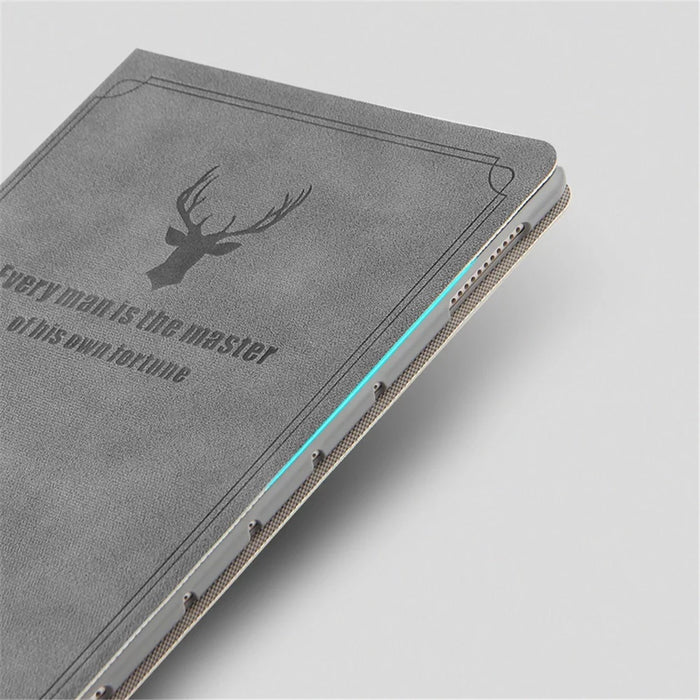 Deer Pattern PU Leather PC Stand Tablet Cover Shell for iPad 9.7-inch (2018) - Grey - 6