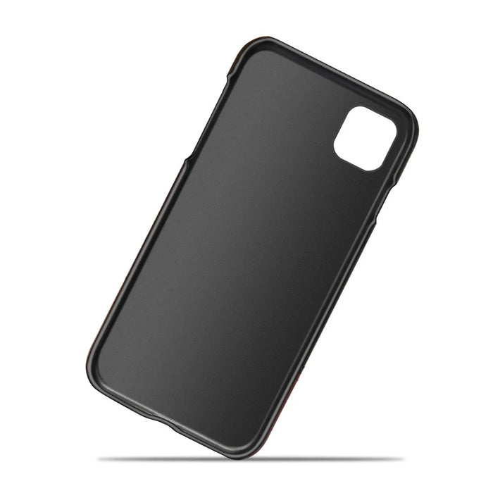 Bi-color PC + PU Leather Protective Phone Shell Case for iPhone 11 Pro 5.8 inch (2019) - Black / Dark Brown - 4