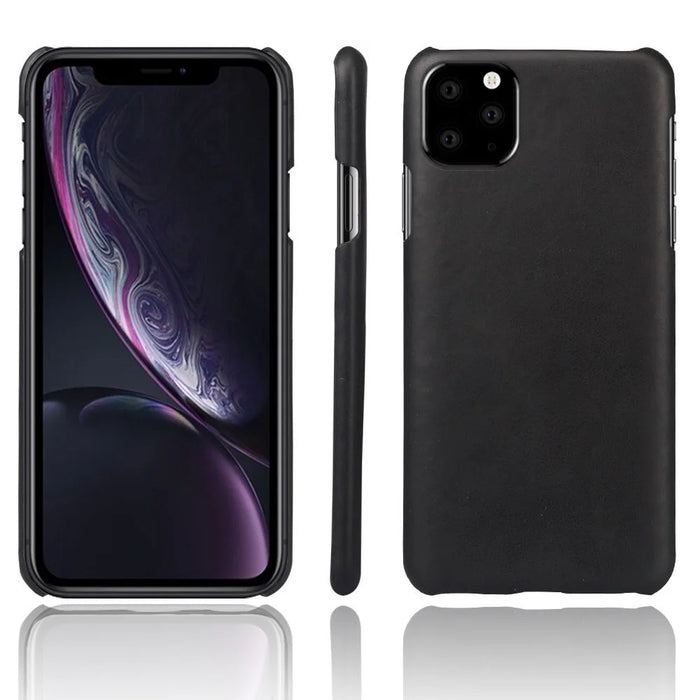 Crazy Horse PU Leather Coated Plastic Shell Covering Case for iPhone 11 6.1 inch (2019) - Black - 1