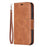 Solid Color PU Leather Wallet Stand Phone Shell for iPhone 11 6.1 inch (2019) - Brown - 2