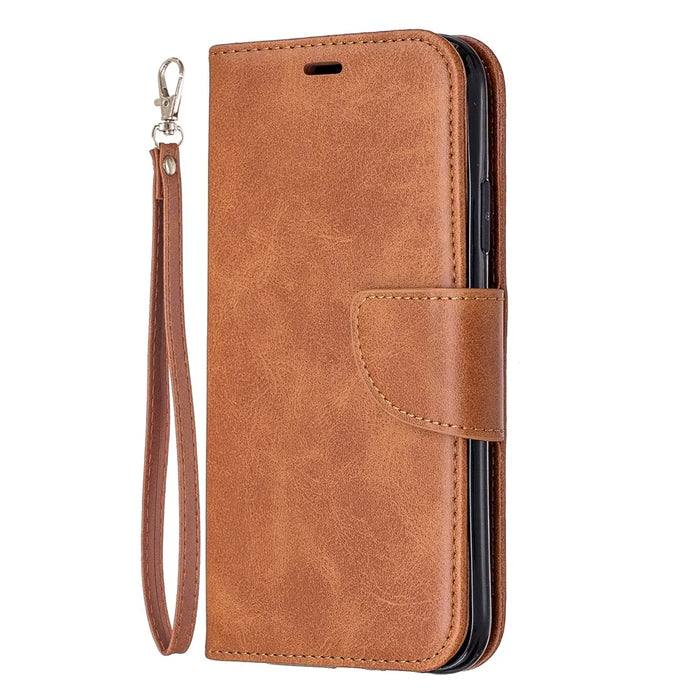 Solid Color PU Leather Wallet Stand Phone Shell for iPhone 11 6.1 inch (2019) - Brown - 2