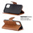 Solid Color PU Leather Wallet Stand Phone Shell for iPhone 11 6.1 inch (2019) - Brown - 5