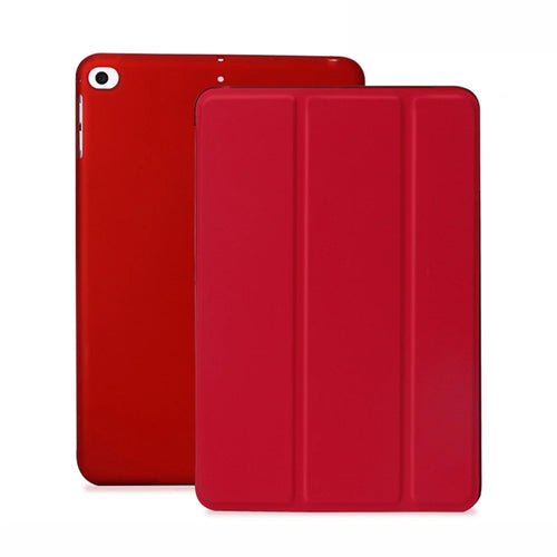 Nappa Skin PU Leather + TPU Tri-fold Stand Tablet Shell Case for iPad mini (2019) 7.9 inch / iPad mini 4 - Red - 1