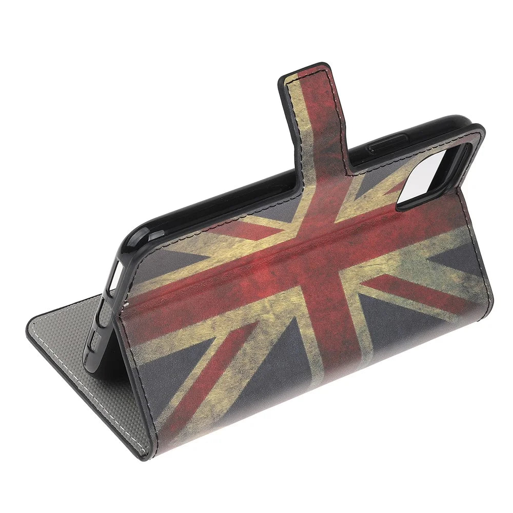 Pattern Printing Wallet Leather Stand Case for iPhone 11 6.1 inch (2019) - Retro UK Flag - 5