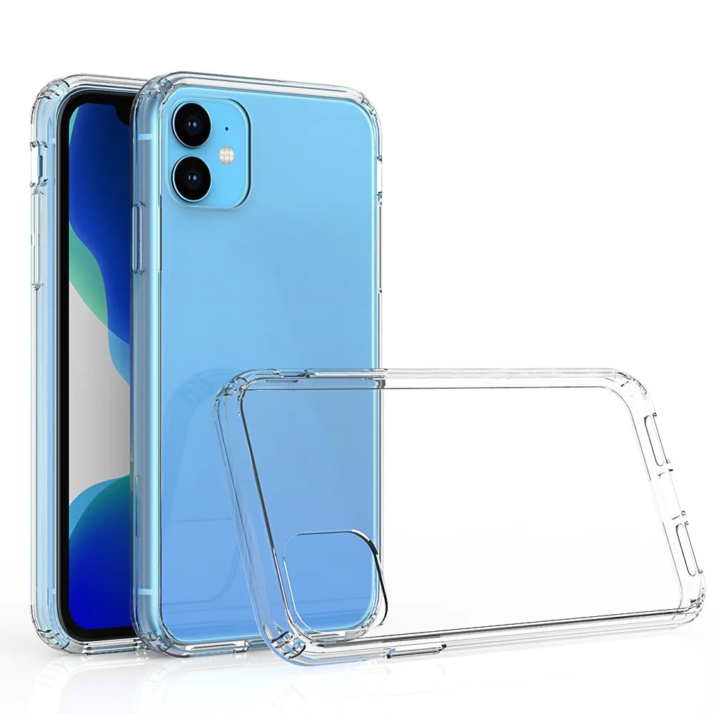 Clear Phone Case for iPhone 11 6.1-inch, Anti-scratch Acrylic + TPU Shockproof High Impact Protective Cover - 1