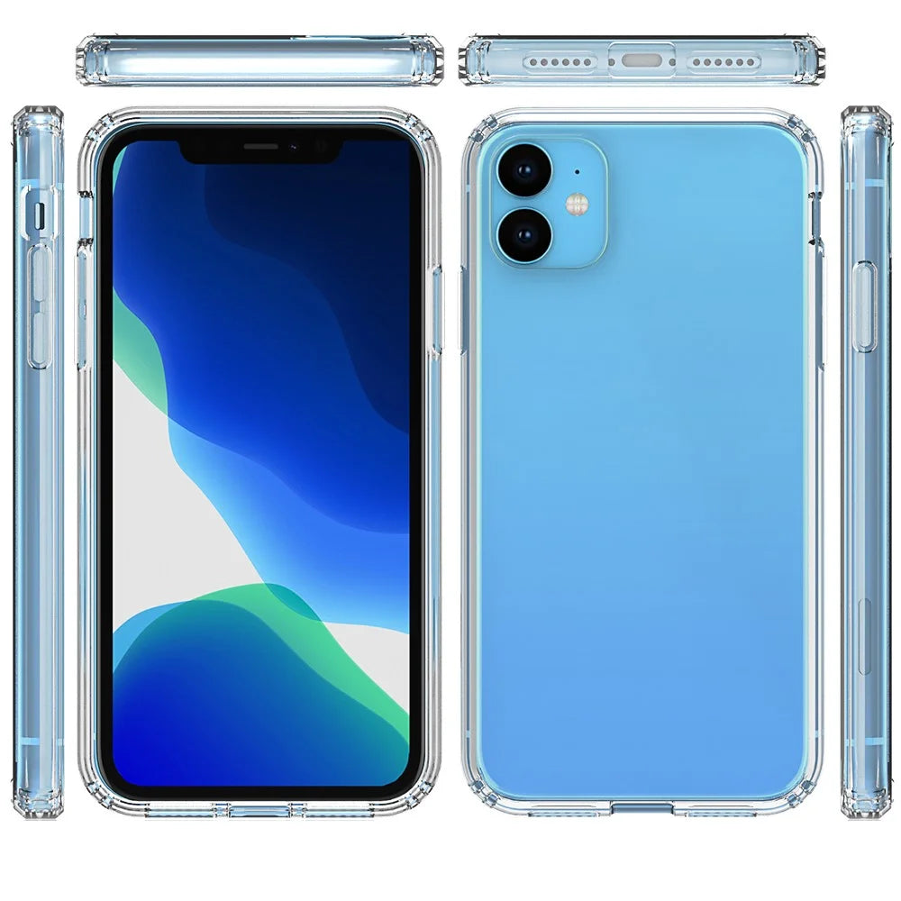 Clear Phone Case for iPhone 11 6.1-inch, Anti-scratch Acrylic + TPU Shockproof High Impact Protective Cover - 4