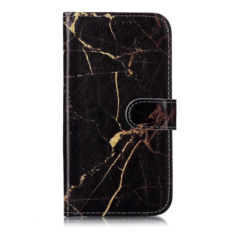 Pattern Printing Leather Wallet Phone Case for iPhone 11 6.1-inch (2019) - Black - 1