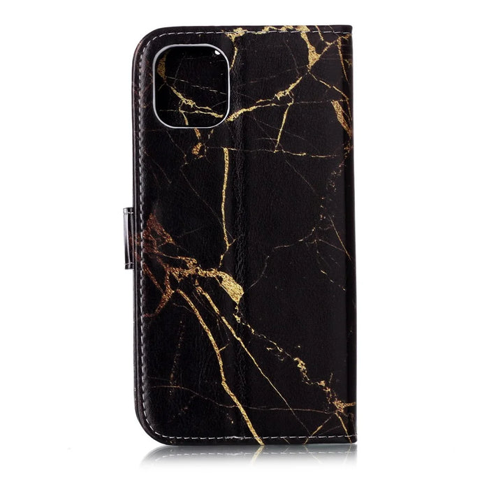 Pattern Printing Leather Wallet Phone Case for iPhone 11 6.1-inch (2019) - Black - 2