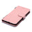 Solid Color Leather Wallet Stand Phone Case Cover for iPhone 11 6.1-inch (2019) - Rose Gold - 5