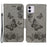 Imprint Butterfly Flower Leather Wallet Case for iPhone 11 6.1 inch (2019) with Foldable Stand - Grey - 1