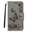 Imprint Butterfly Flower Leather Wallet Case for iPhone 11 6.1 inch (2019) with Foldable Stand - Grey - 2