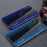 Texture Gradient Tempered Glass Back + Soft TPU Edge Phone Casing for iPhone XS/X 5.8 inch - Blue/Black - 3