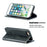 Auto-Absorbed Prismatic Texture Leather Phone Case Card Holder for Iphonese (2020) / SE (2022) / 8 / 7 - Black - 2