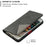 Auto-Absorbed Prismatic Texture Leather Phone Case Card Holder for Iphonese (2020) / SE (2022) / 8 / 7 - Black - 3